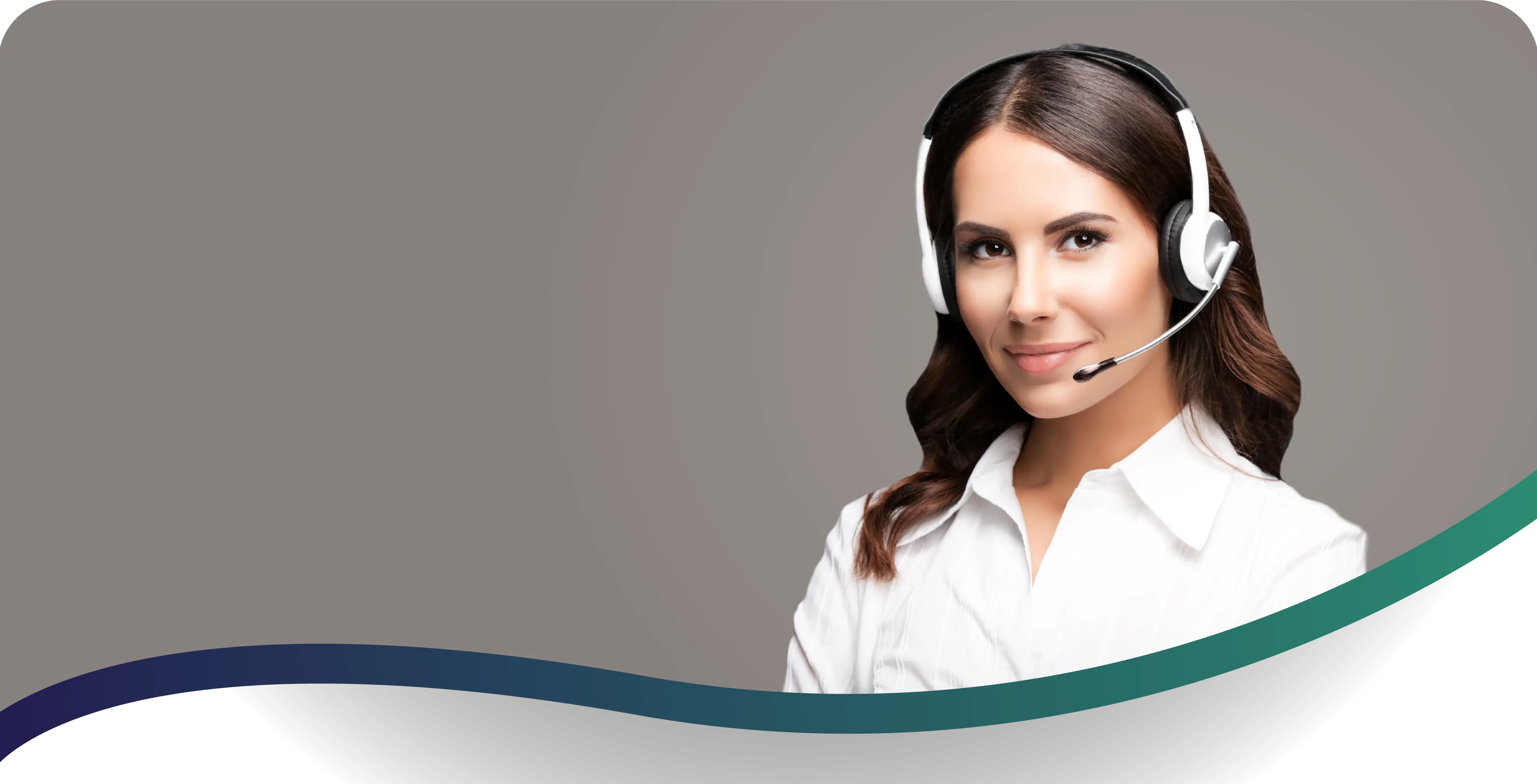 Business woman with headset